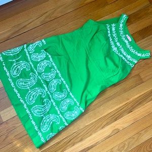 Green Lilly Pulitzer Cotton dress with white embroidery